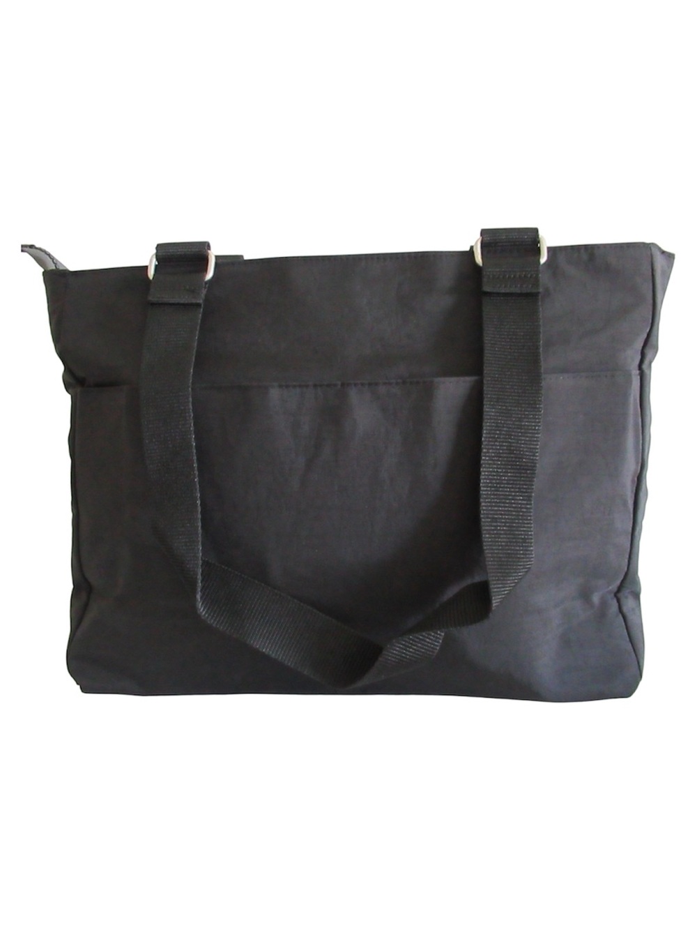 Baggallini Black Shoulder Tote – Lightweight Nylon, Multi Pocket Design - Picture 3 of 10
